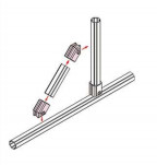 Al3 Single Side Anodizing Aluminum Pipe Fittings 45 Degree Connector