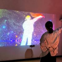 Projector de jogos interativo de 250 V Sistema de projecção de parede para parque de diversões