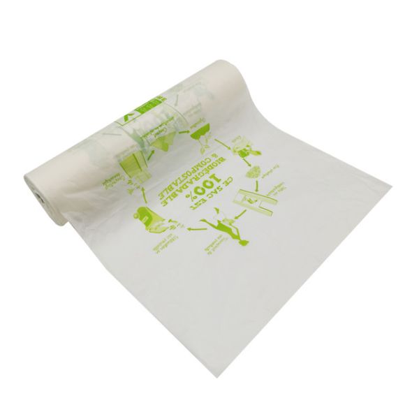 Flat Packing Compostable Biodegradable Plastic Bags Eco Friendly Customized