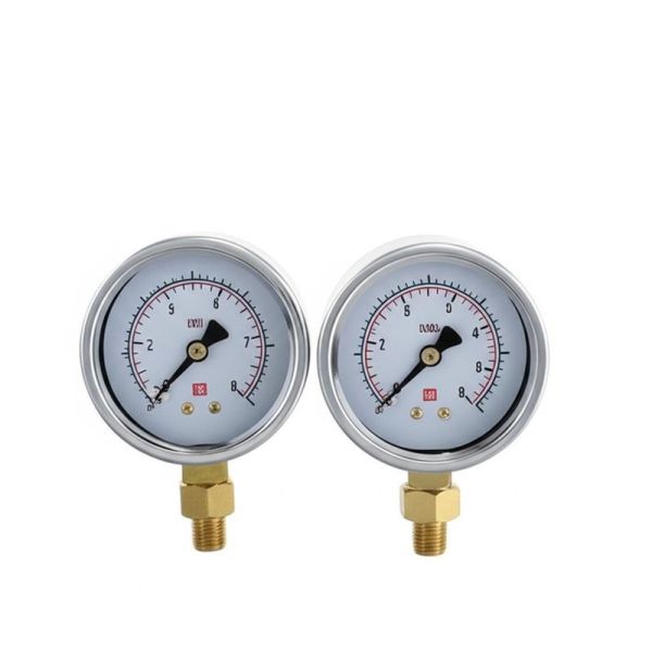 2 Inch Dial Size High Pressure Meter with 304 Stainless Steel Case - Industrial Pressure Gauge Manometer