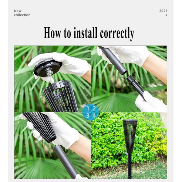 Waterproof LED Solar Lawn Lamp for Villa Courtyard Garden Working Temperature -10 60C