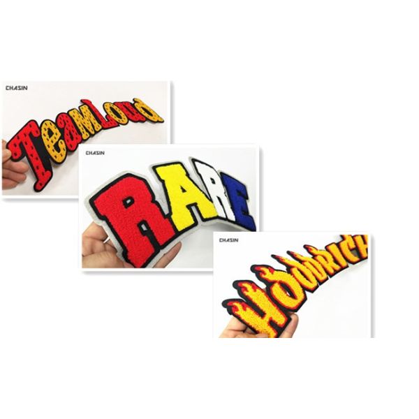 Teamloud Letters Sewn Chenille Towel Patches For College Jackets