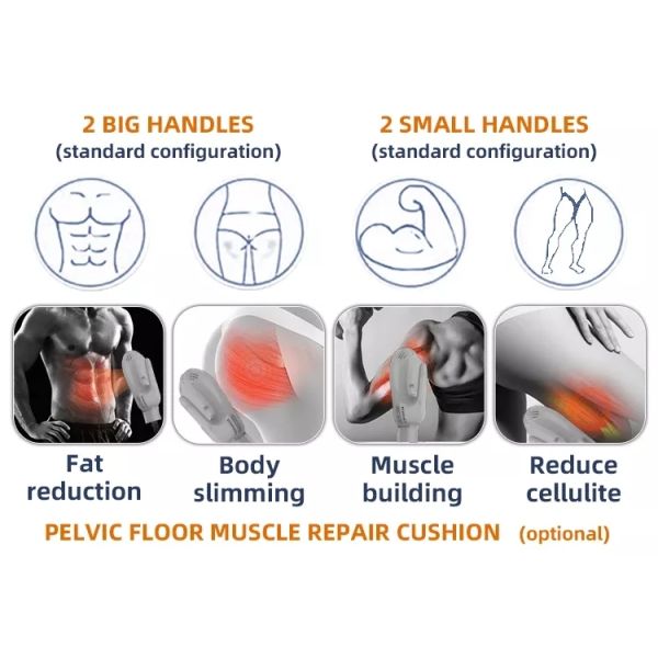 Аппарат для укрепления мышц и подтяжки ягодиц Hiemt Ems с 4 манипулами, 7 Тесла, для похудения и коррекции фигуры