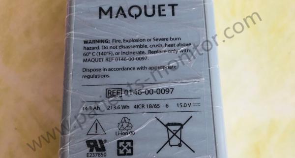 Cardiosave Maquet Battery 0146-00-0097 Medical Hospital Device Parts