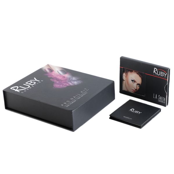 Promotional Cardboard Black Cosmetics Recycled Paper Gift Boxes