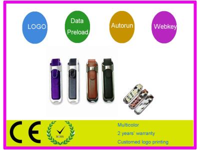 Memoria USB de cuero más caliente AT-030B