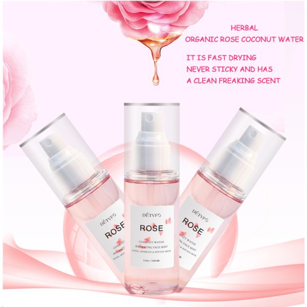 Etiqueta privada Agua de Rosas Agua de Rosas Facial Hidratante Hidratante Spray para el cuidado de la piel Toner para el rostro Agua de Rosa para la cara