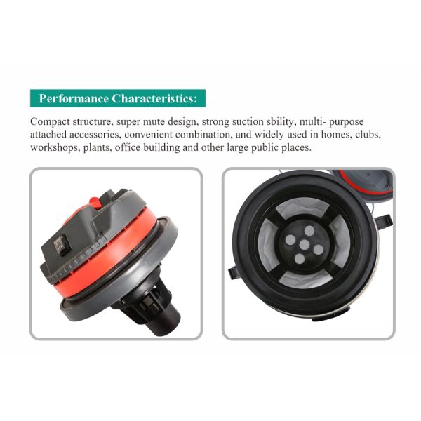 Commercial 1000W Electric Vacuum Cleaner Machine 15L Wet and Dry