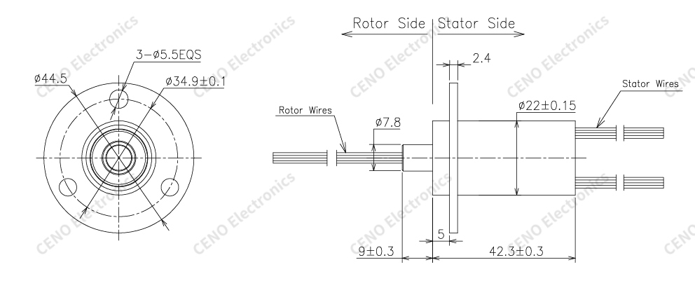 Anti-Twist Flange Capsule Slip Ring