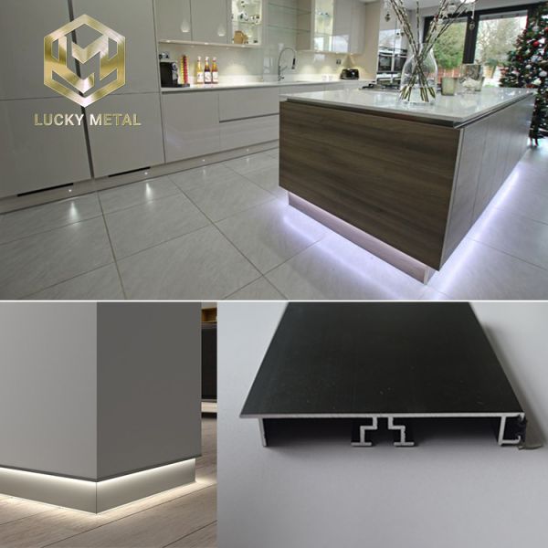 Beautiful Colors Led Aluminium Profile Skirting Baseboard Wall Skirting Board Flooring Trims Aluminum Skirting