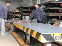 30m/Min 10 Ton Battery Motorized Transfer Trolley para o movimento da tubulação de aço