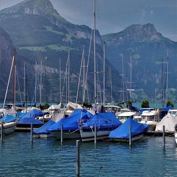 Двухсторонний брезент тяжелой работы водонепроницаемая крышка для лодки тента RV и бассейна событий