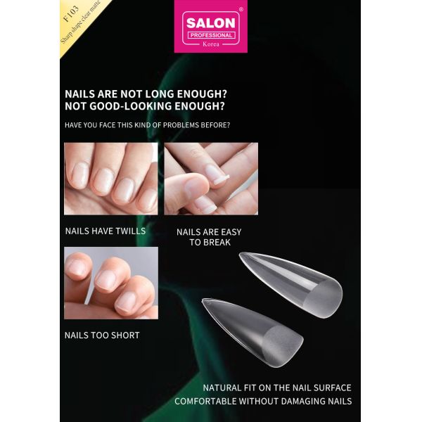 Matte Clear Almond Nails Extra Long Stiletto False Nails Sharp Shape Acrylic Fake Nail Tips for Nail Art