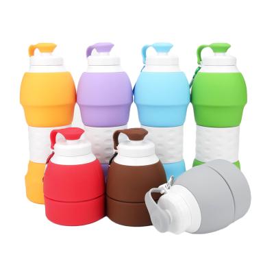 Bouteilles pliantes en silicone, résistantes aux fuites, réutilisables 580 ml