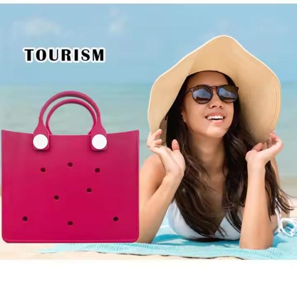 Waterproof Woman EVA Tote Large Shopping Basket Bags Beach Bag Purse Eco Jelly Candy Lady Handbags