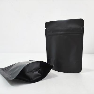 3.5g,7g,1oz,1 LB Matte black with zipper stand up smell proof mylar weed bag