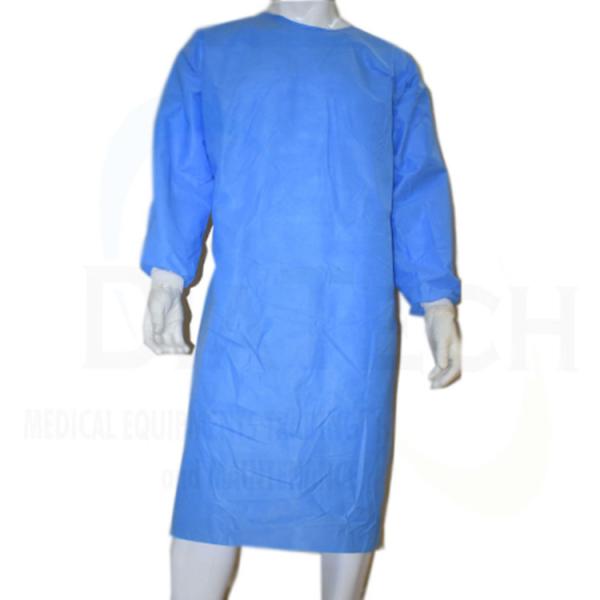 SMS Non Woven Disposable Surgical Gown Blue Color OEM For Protection