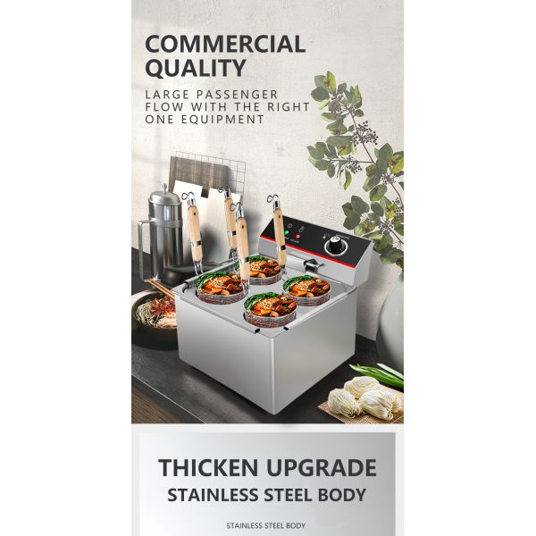 Точный зонд контроля температуры Электрический коммерческий макаронный котёл для кухни 3,5 кВт