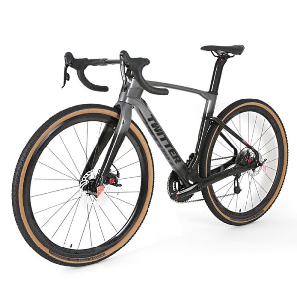 Велосипед гравия волокна углерода 40C 54CM с кабелем спрятанным тарельчатым тормозом