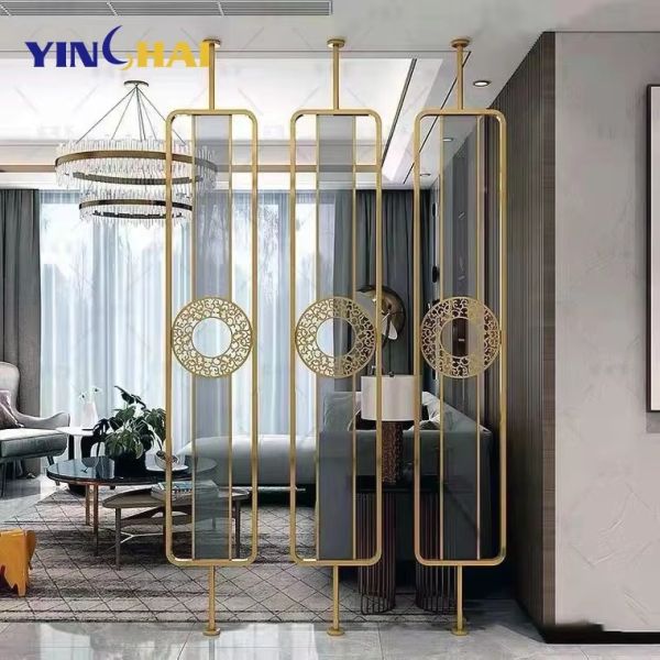 Decorative Glass Screen Room Divider Corrosion Proof For Living Room And Home
