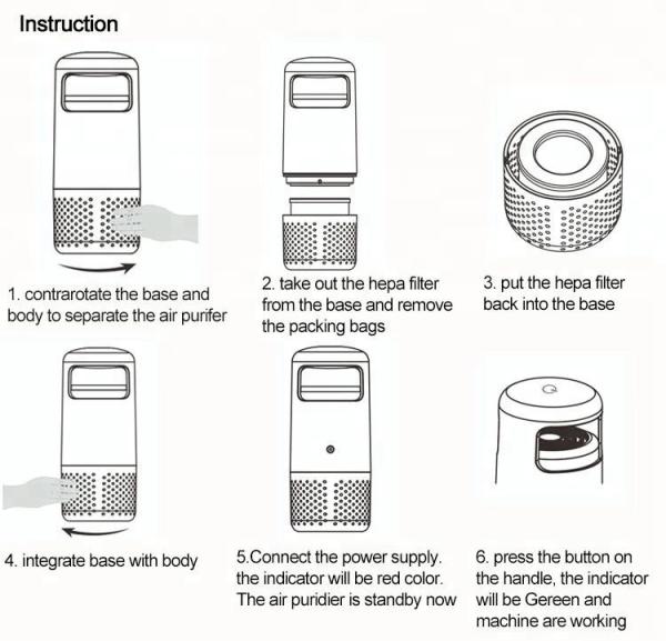Olansi Hepa UVC Air Purifier 360 Degree Home Air Cleaner Manufacturer China