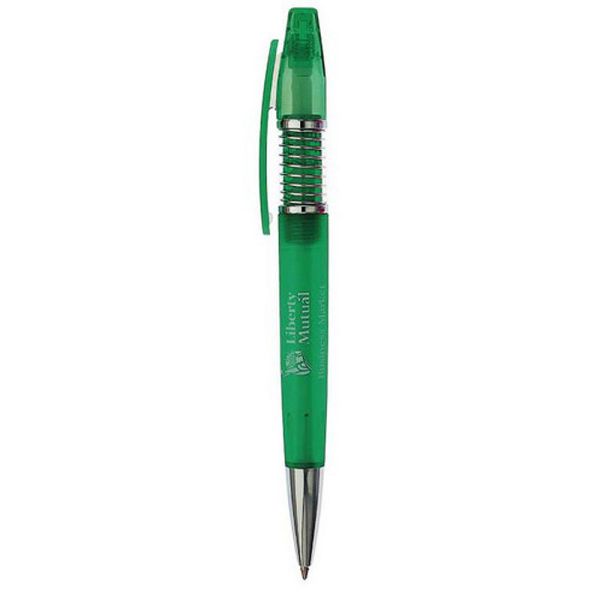 cheap plastic green color plastic pen from china factory