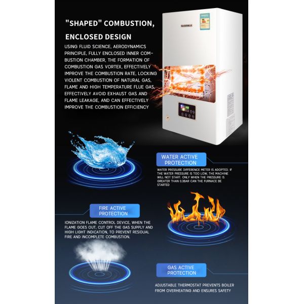 Advantage Fast Heating 36KW Gas Fired Boiler for Hot Water and Domestic Central Heating