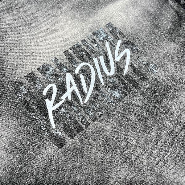 Logo personnalisé Sweatsuit de lavage acide poids lourd avec rayures décolorées