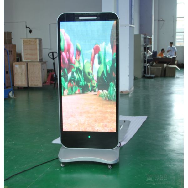 3mm Popular Portable Indoor Fixed LED Display Screen Poster Advertising , Iphone Shape