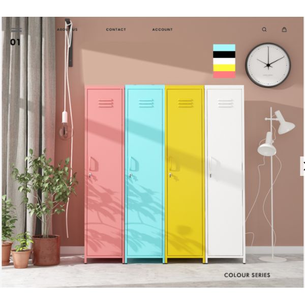 Room Furniture 2 Door Metal Home Storage Lockers Steel Living Room