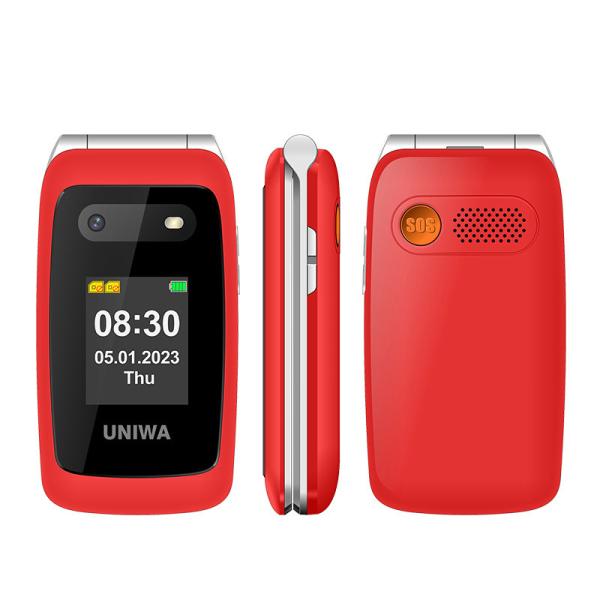 4G Flip Smartphones adaptés aux personnes âgées Double écran Grand carnet de téléphone Téléphone portable pour personnes âgées
