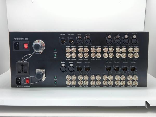 12-Channel 3G-SDI Fiber Optic Converter + 8CH XLR Balanced Audio, With SMPTE Fiber Connector to Transmit