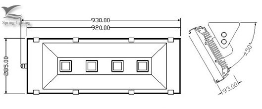200W 45 / 120 degree RGB LED Floodlight / LED wall washer CE & RoHS approval