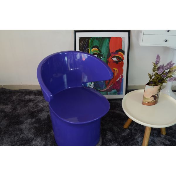 Mushroom - Shaped Living Room Chairs Fiberglass Leisure Blue 60 * 57 * 79 CM