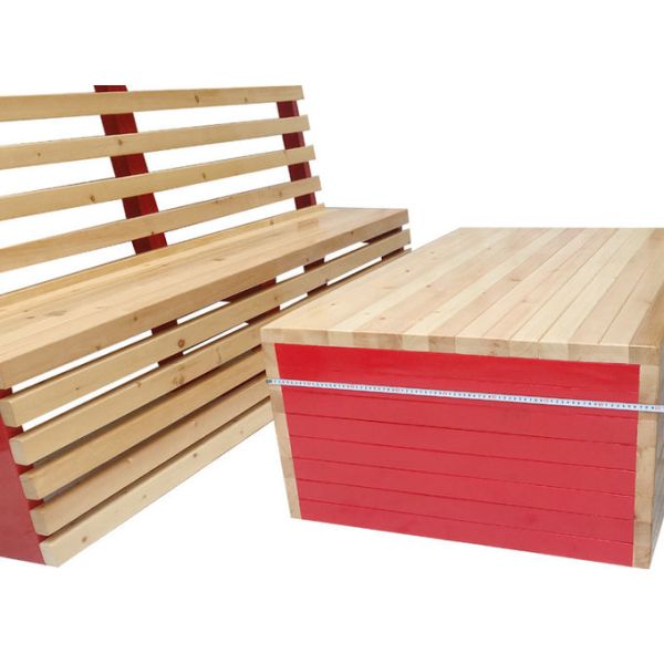 130*70*75cm Picnic Table Bench Set With High Back