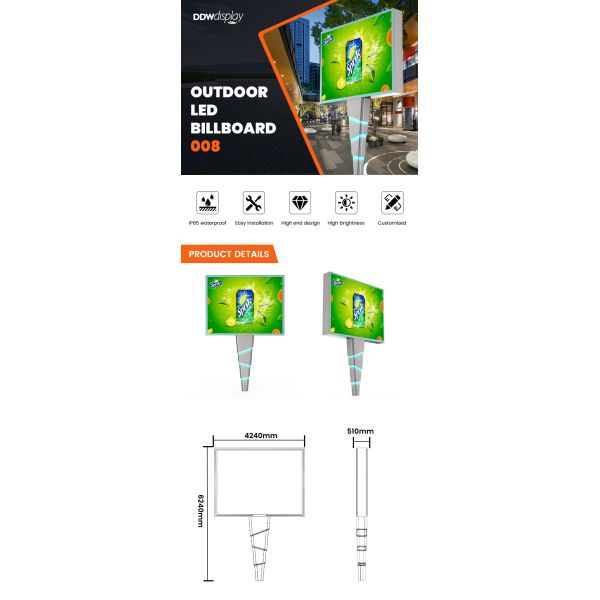 Специальный высококачественный дизайн 8000 нит стальной p6 водонепроницаемой IP65 цифровой наружной светодиодной рекламной таблички для рекламы