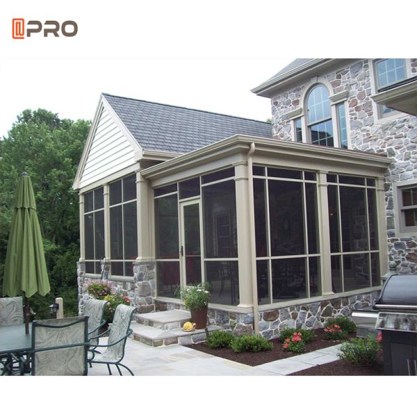 4 Season Aluminum Glass Sunroom For Solarium Customized Glass House
