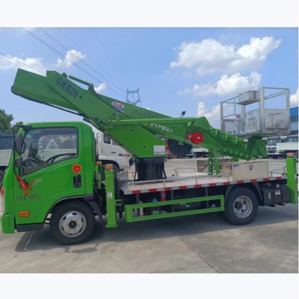 Camión de plataforma de trabajo aérea con conducción izquierda o derecha con tamaño de cubo de 1000x700x1250 mm