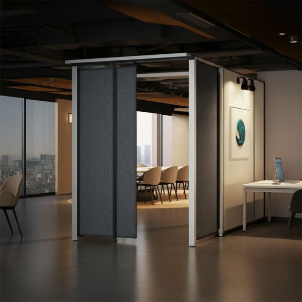 Offices / Meeting Spaces Sound Proof Partitions With Dupont POM Rollers
