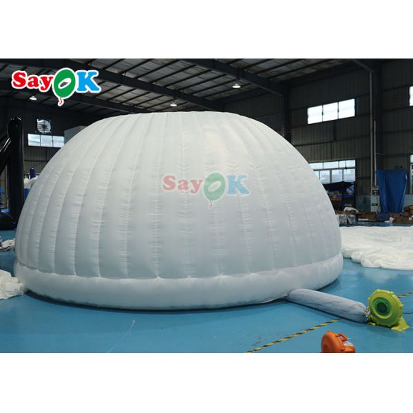 Внешний ПВХ Оксфорд надувный семейный шатер Панорама купол Белый свадебный надувный шатер