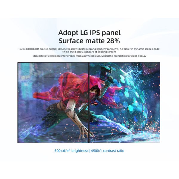Ultra Narrow Bezel Lcd Wall Panels Indoor LCD Screen Solutions 55inch