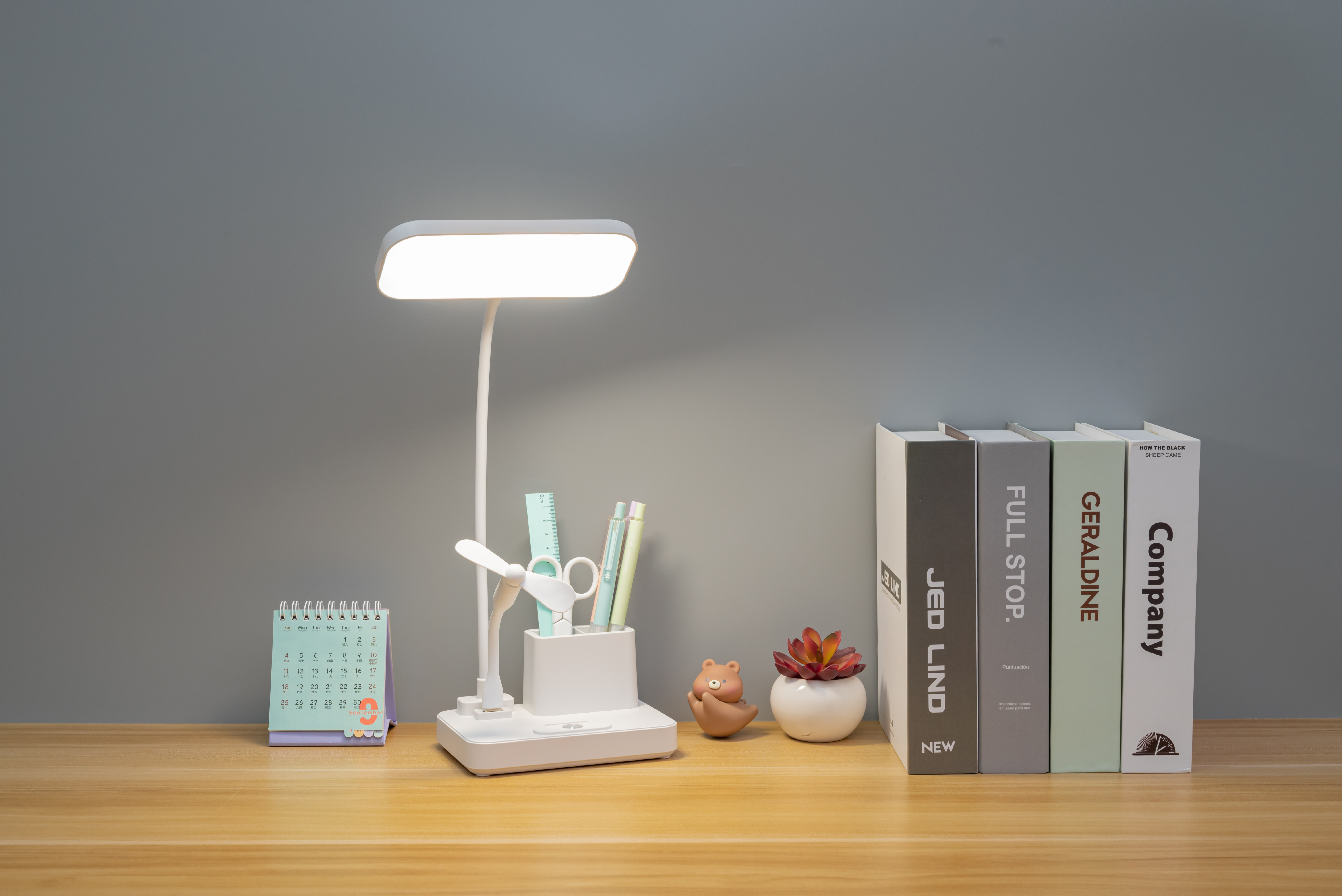 Battery Operated LED Table Lamp Perfect for Study Room Bedroom Featuring Adjustable Brightness and Long Battery Duration