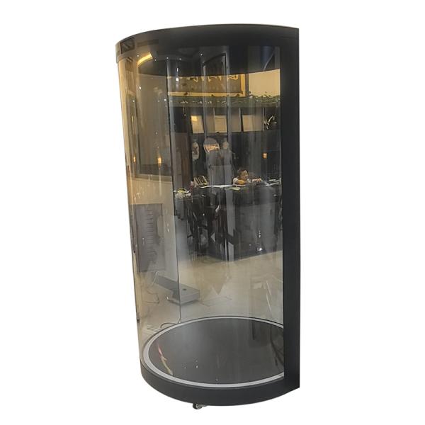 Display LCD transparente de 75 pulgadas con holotúbulo 3D Display holográfico circular