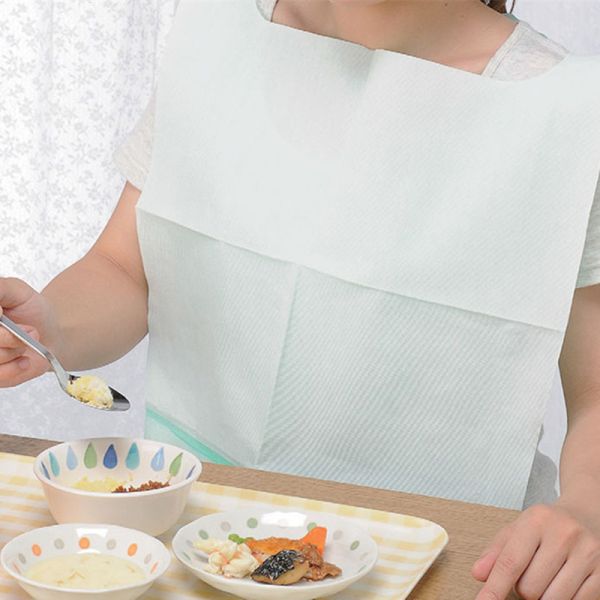 100% Woodpulp ISO13485 Disposable Adult Bib With Pocket
