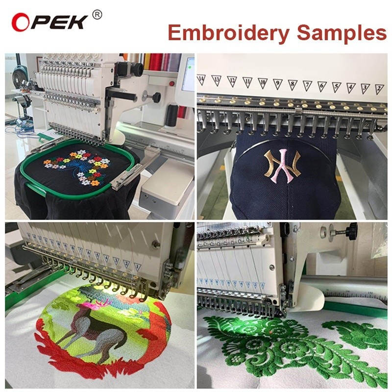 OPEK Digital Computerized Single Head Cap Garment Flat Embroidery Machine for Home 350W