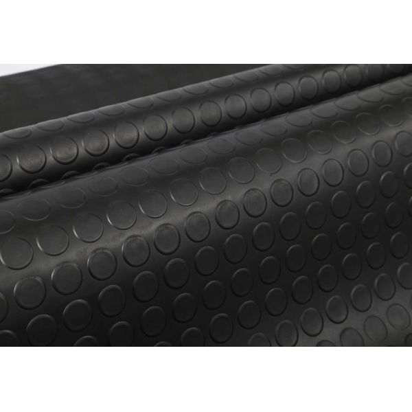 Industrial Use Anti Slip Floor Mat with Round Button Surface and 3mm Thickness for Oil Resistance