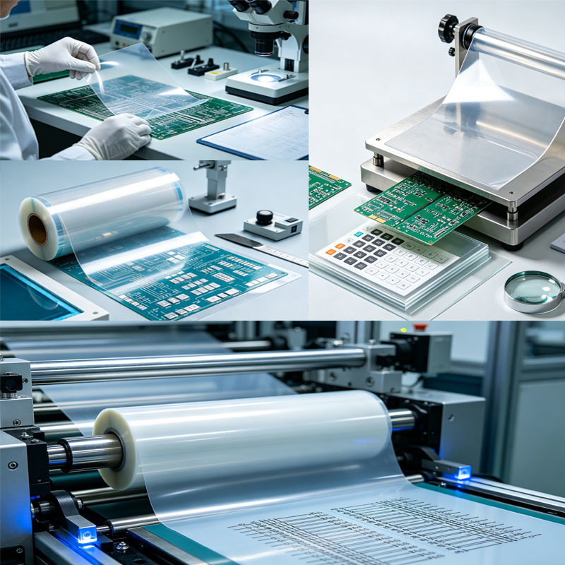 50 μm Low Heat Shrinkage PET Film with Excellent Dimensional Stability for FPC & Precision Circuit Printing
