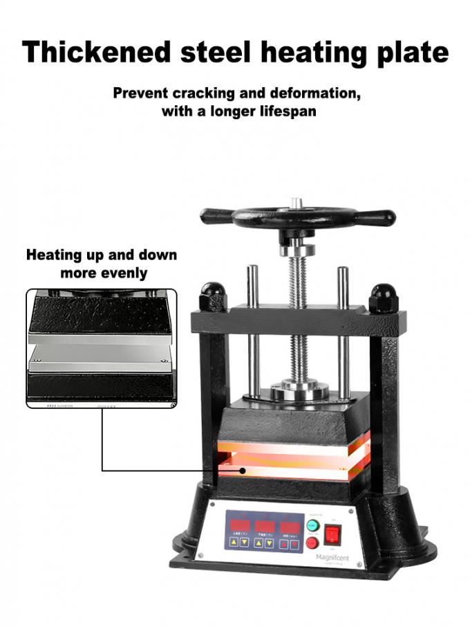 Vulcanizer Model B Jewelry Vulcanizing Machine with 220V 50Hz 1000W Power 195 by 200 mm Heating Zone and Adjustable Heat 50°C to 400°C