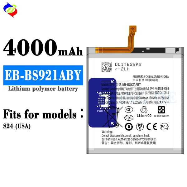 Замена мобильного телефона EB-BS921ABY Аккумулятор для Samsung Galaxy S24 США 4000mAh 3.88V Лучший выбор