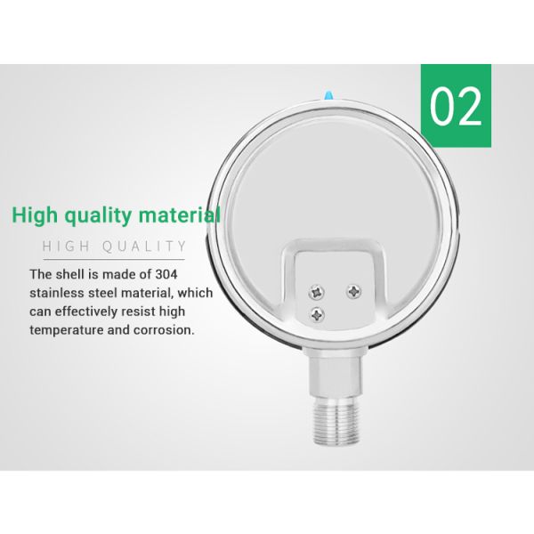 High Pressure Gas Meter 2.5% Accuracy Stainless Steel Diaphragm Seal Pressure Gauge